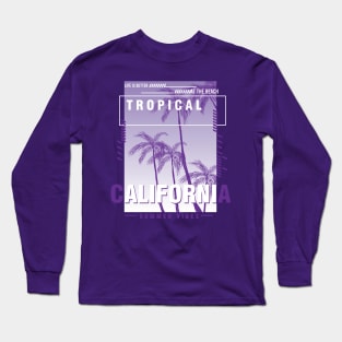 California Tropical Typography Long Sleeve T-Shirt